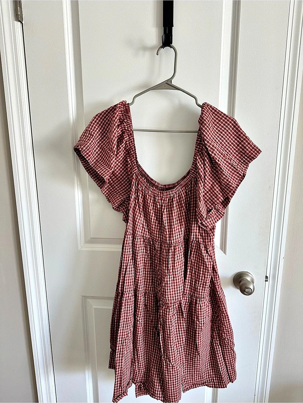 OLD NAVY Tiered Mini Swing Dress Gingham XLT